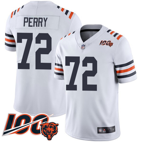 Chicago Bears Limited White Men William Perry Jersey NFL Football 72 100th Season